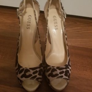 GUESS peep toe heels